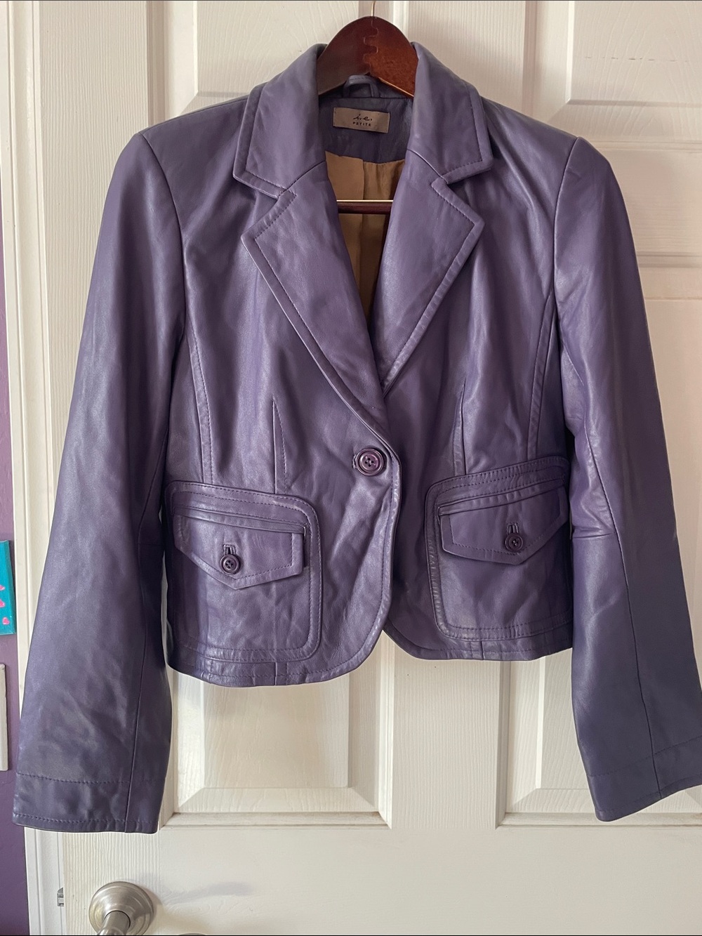 VTG HEATHER LEATHER BLAZER